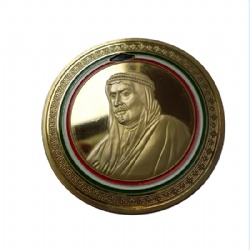 3D brass gold coin